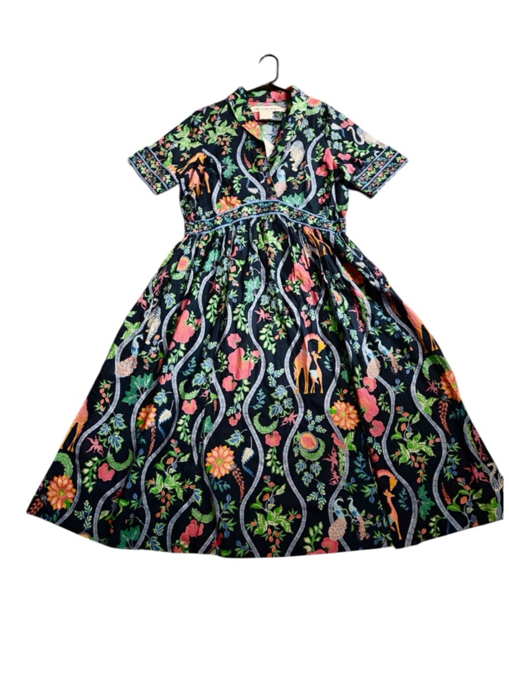 Gretchen Scott Designs Navy Tropical Animal & Floral Print Dress